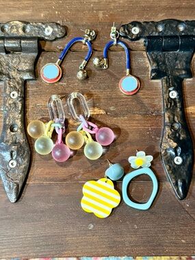 Mixed Color Playful Charm Earrings Set